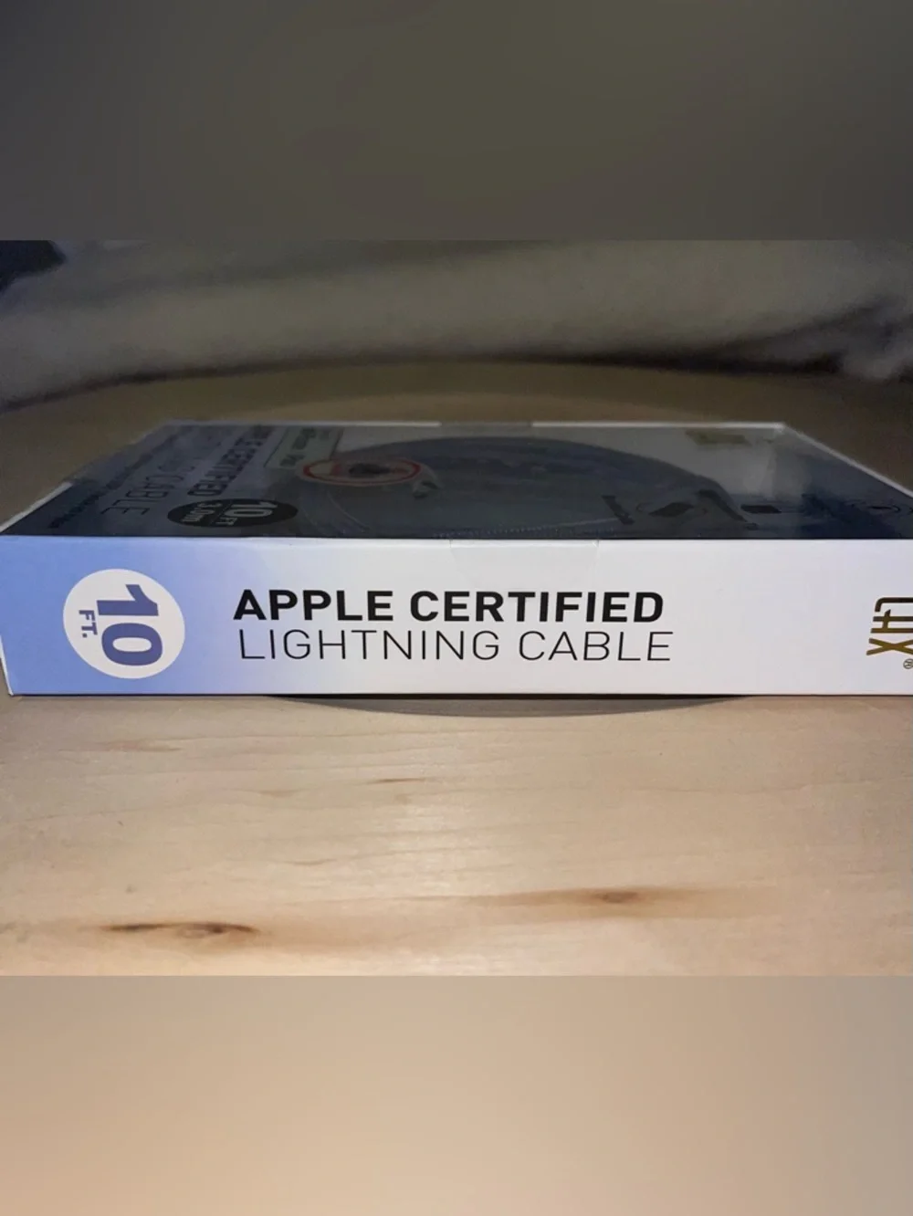 Lightning Charging Braided Cable Wire Apple Certified 10 Ft. Long NEW IN BOX